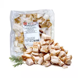 Údená slanina bez kože kocky